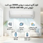 کولر گازی اسپلیت دیواری ۳۰۰۰۰ دور ثابت ایوولی مدل EVCIS  -30K- MD - Image 2