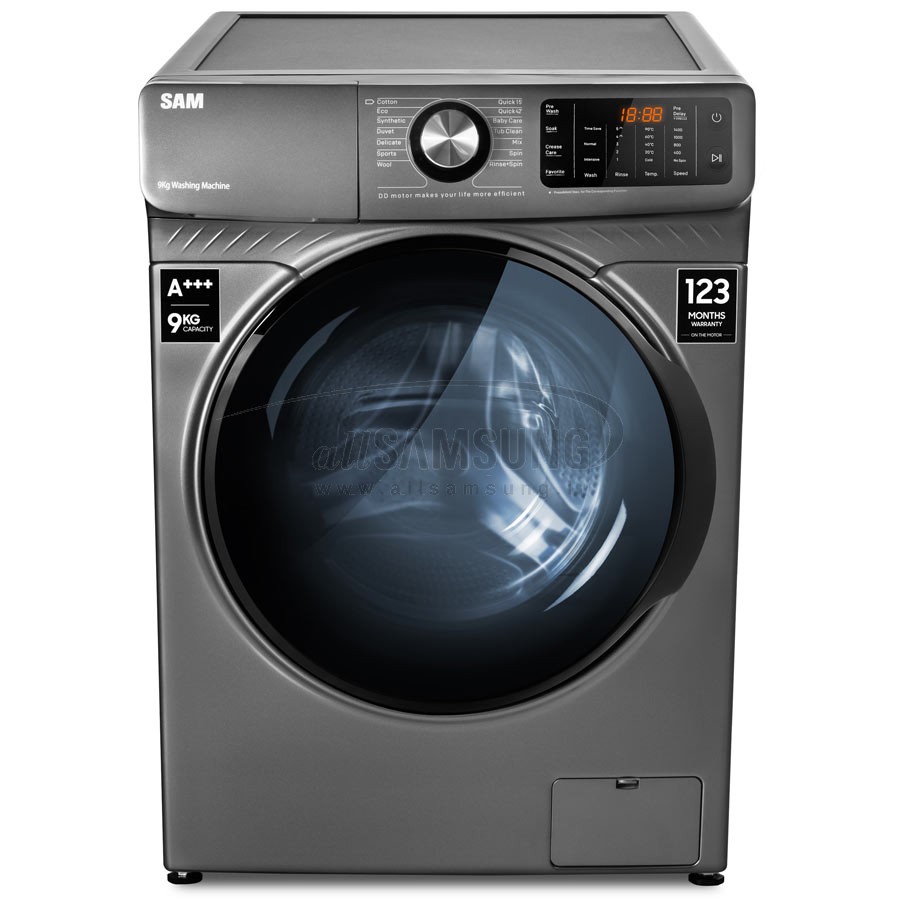 sam-900-washing-machine-d1480-inox ماشین لباسشویی سام 9 کیلویی مدل DD-P1480 - Image 1